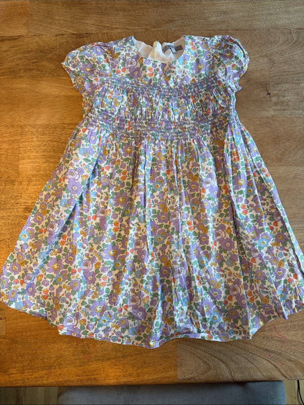 Fleurisse Lavender Floral Smocked Casual Dress for Girls